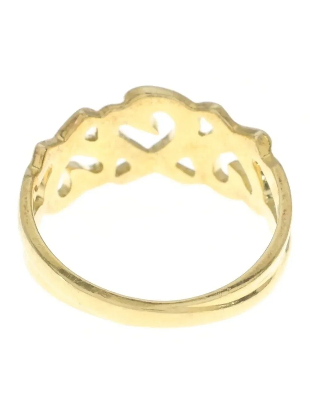 Tiffany & Co 18k Yellow Gold Paloma Picasso Triple Loving Heart Ring